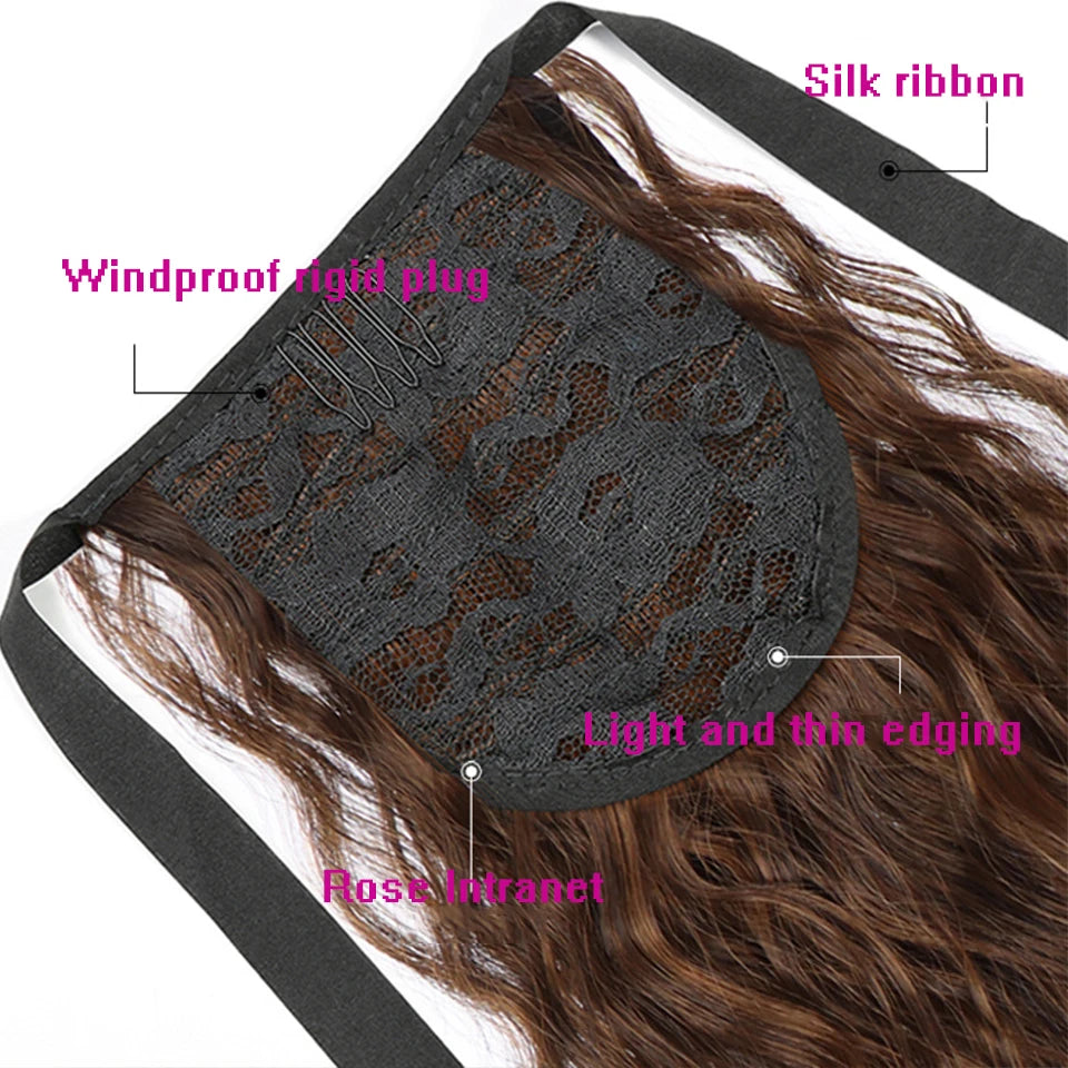 18 Inches Long Afro Curly Ponytail Hair Extensions