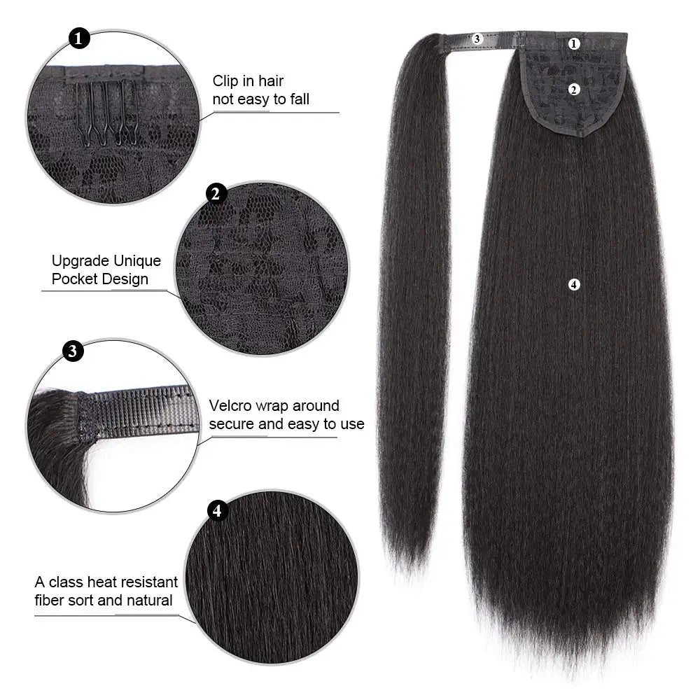Synthetic Yaki Ponytail Extension