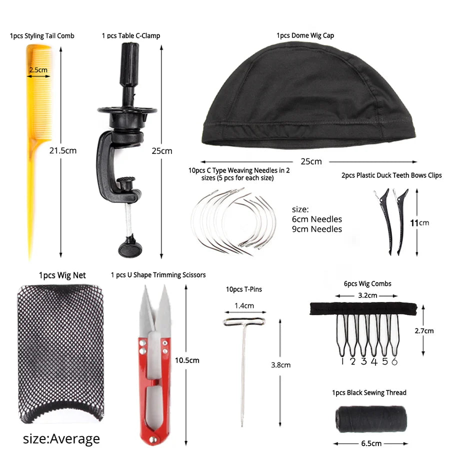 Block Head Manikin Head Wigs Mannequin Head Wig Making/Styling Kit
