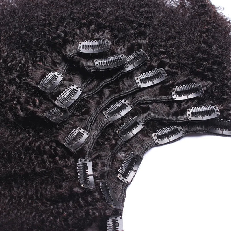 Kinky Curly Clip Ins 4B 4C Human Hair
