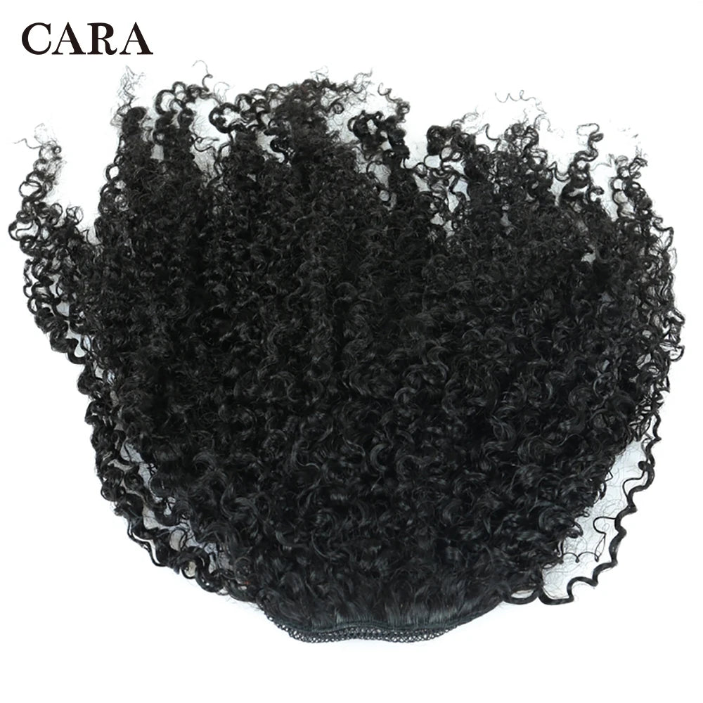 3B 3C Afro Kinky Curly Ponytail Human Hair Extensions