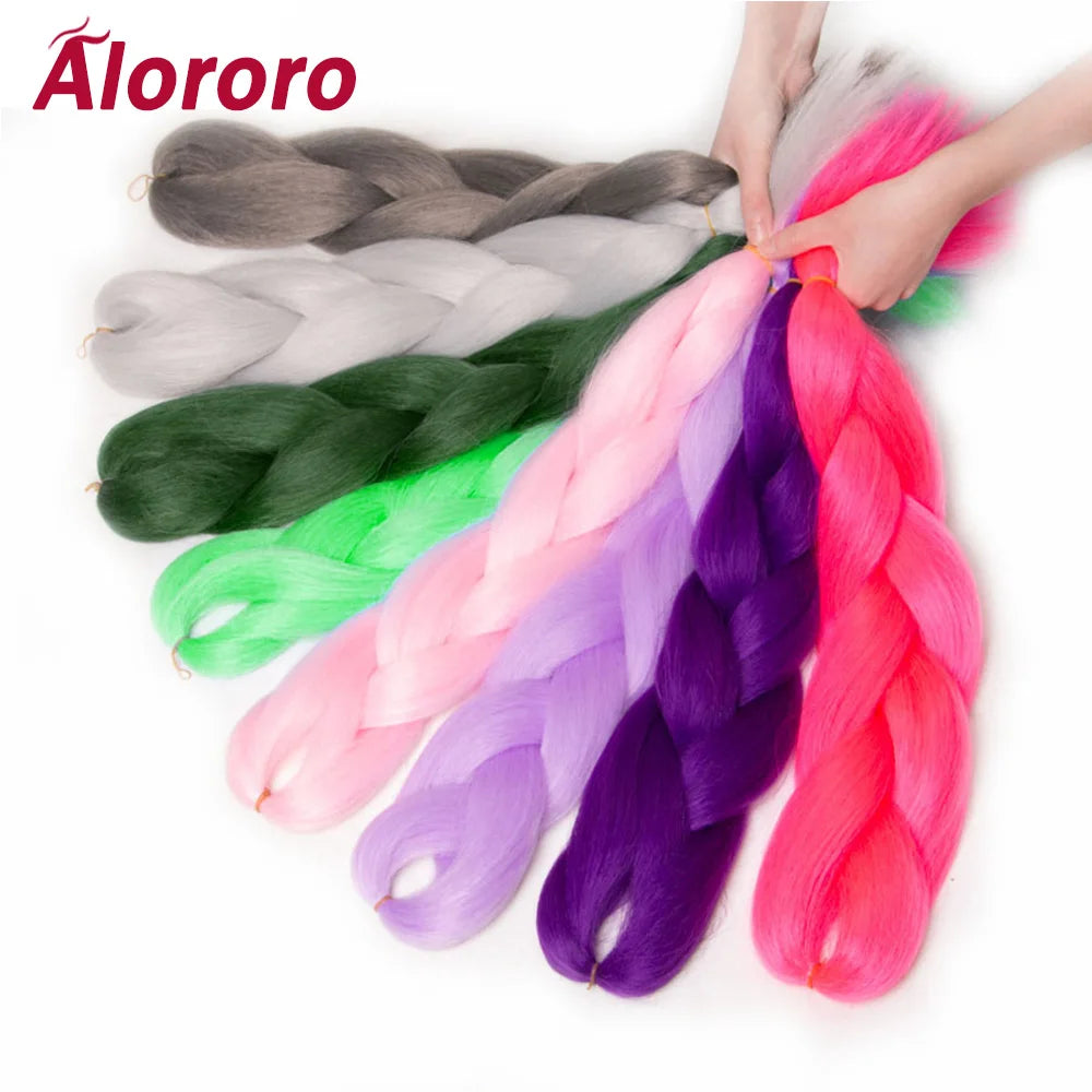 Pure Color Jumbo Braiding Hair Extensions 24 inches/100g Afro Synthetic