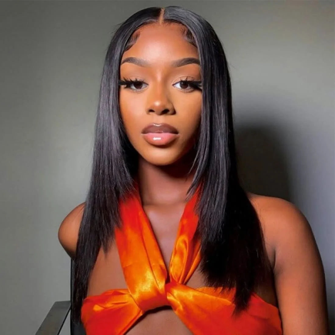Inner Buckle Straight Lace Front Human Hair Layered Pre Plucked