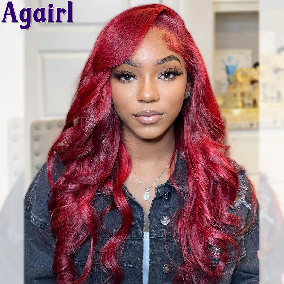 Pink Blonde Highlight | Red 99J PrePlucked Transparent Lace Human Hair