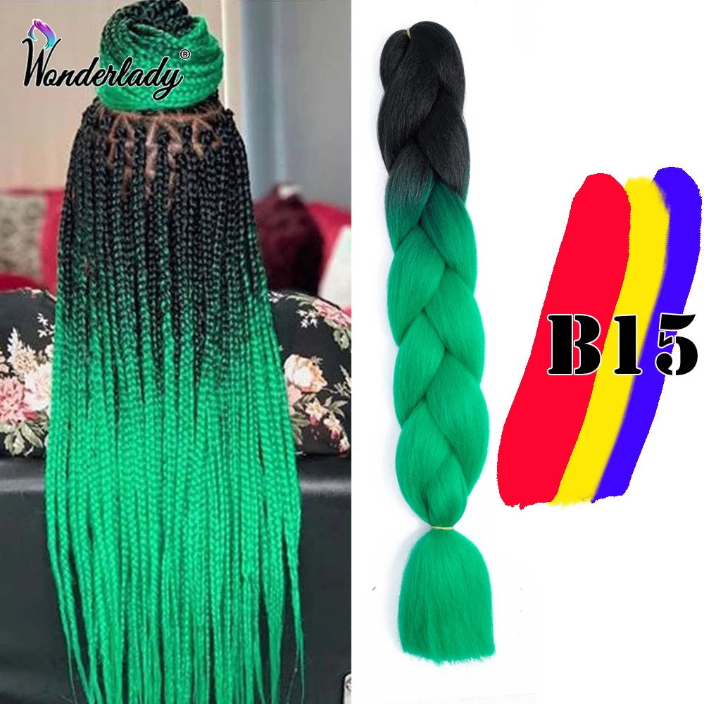 Synthetic Braiding Hair Extensions Packs Ombre Braiding Hair