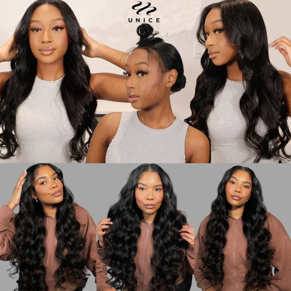 Hair Body Wave U Part Wig / Thin V Part Wig Human Hair