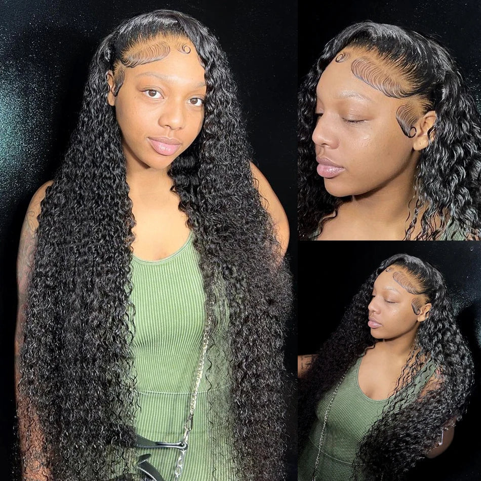 Loose Deep Wave HD Lace Front Wig Brazilian Curly Water Wave Wig (Glueless Option)