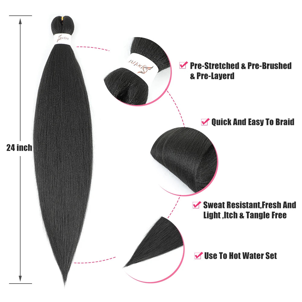Pre Stretched Braiding Hair Extensions