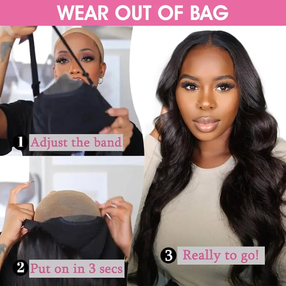 Glueless Body Wave Pre Plucked Lace Front Wig Beginners
