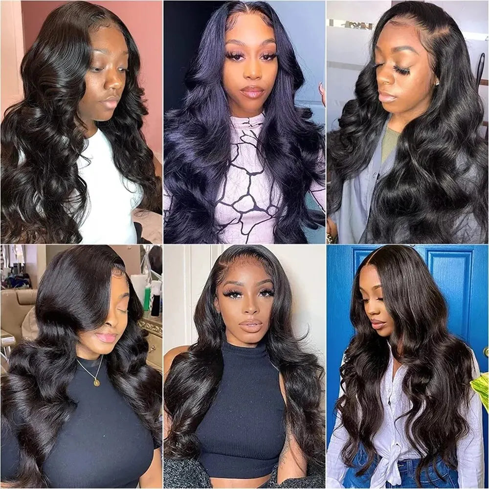 Body Wave 13x4 HD Transparent Lace Frontal Human Hair Wig With Baby Hair 14-30 Inch Brazilian Remy