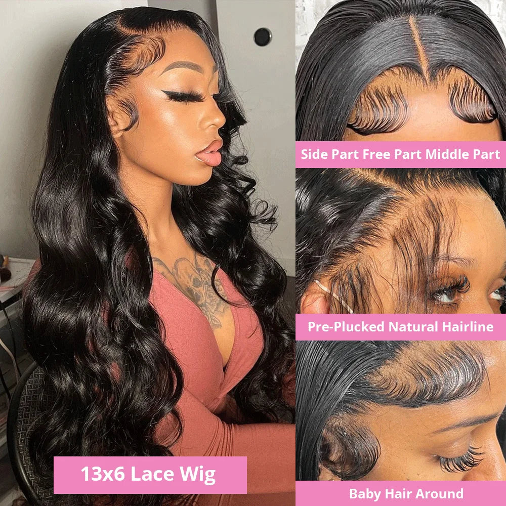 Body Wave Lace Front Wig Inch Hd Transparent Lace Frontal Human Hair