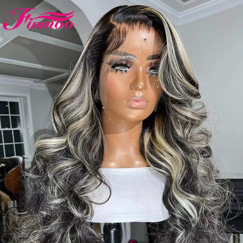 Oreo 613 Highlight Lace Front Human Hair Wig Body Wave Wig Pre Plucked