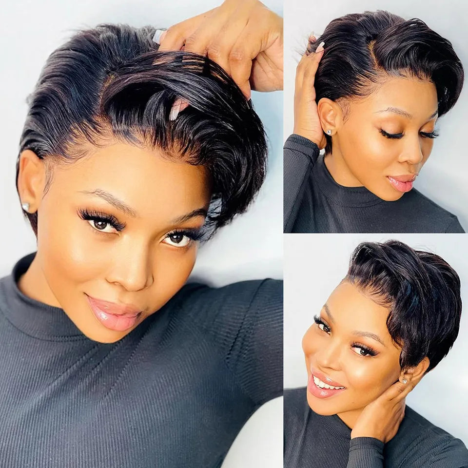 Short Pixie Bob Human Hair Wig