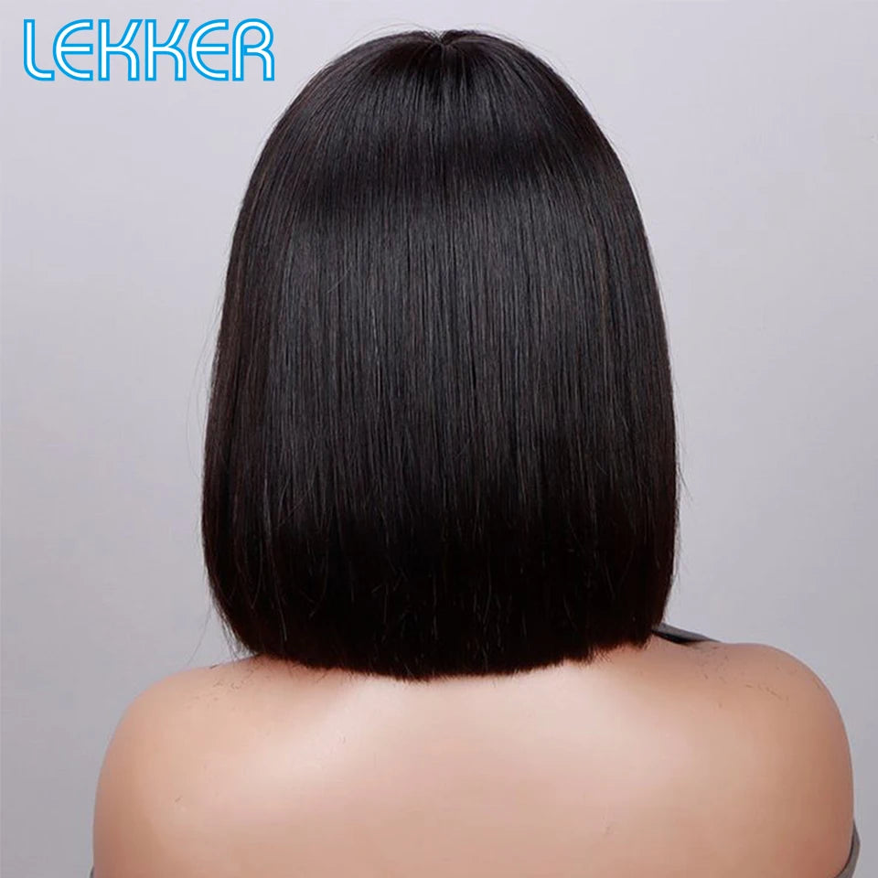 Wear to go Highlight Straight Bob Human Hair With Bangs Brazilian Remy Hair