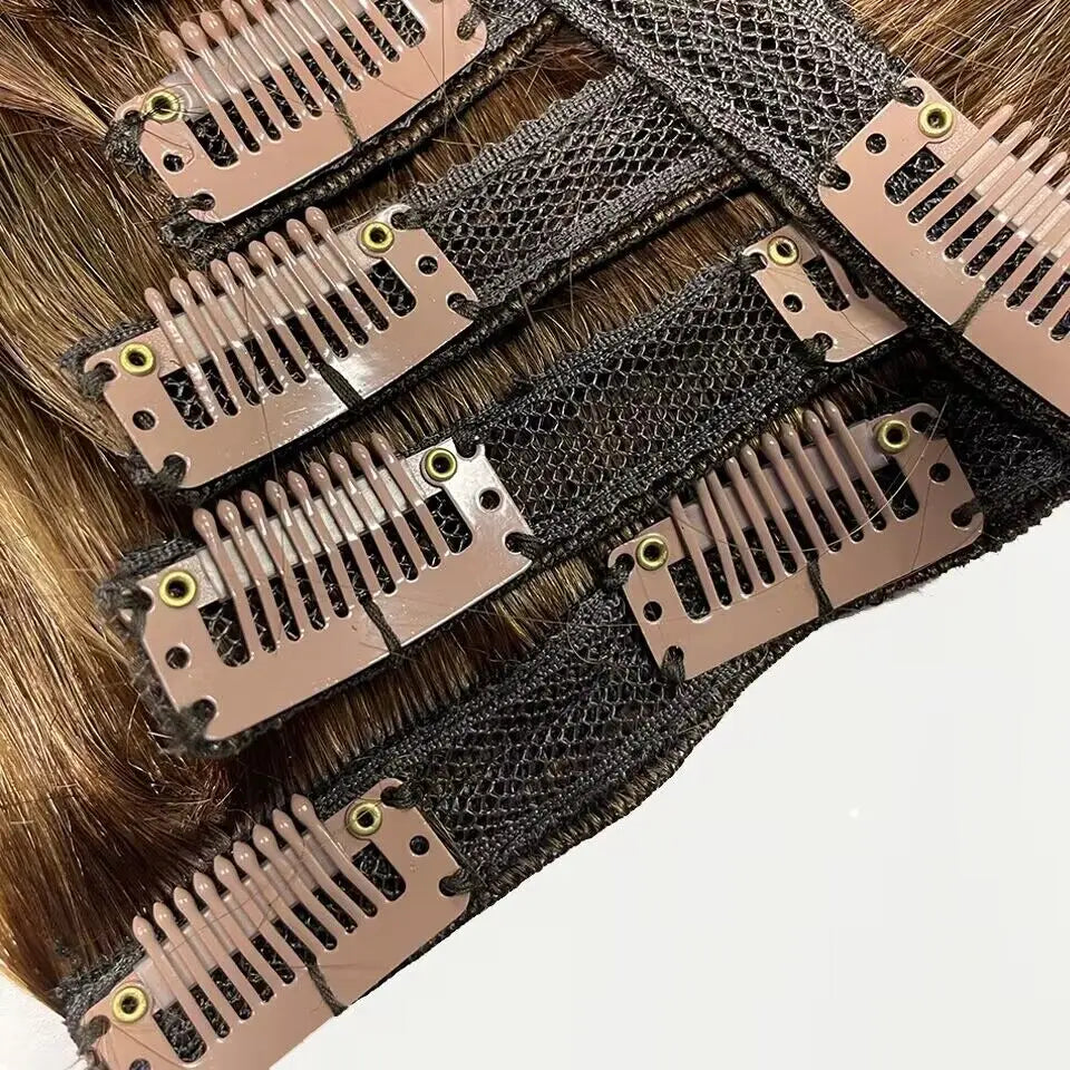 8Pcs/Sets Clip In Hair Extensions Human Hair 10-26 Inch Brazilian Remy Straight Hair