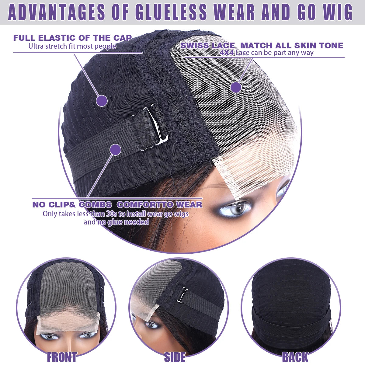 Glueless Body Wave Pre Plucked Lace Front Wig Beginners