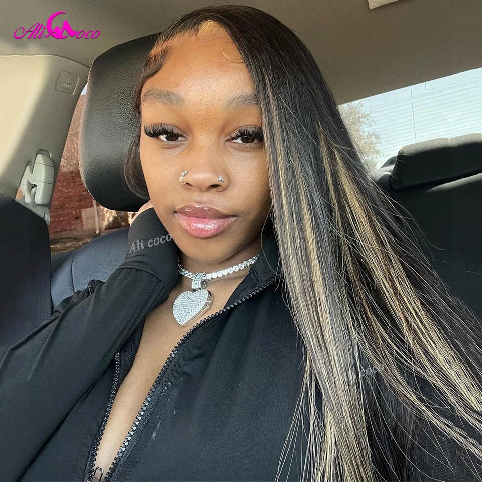 HD Lace Front Blonde Colored Lace Front Wigs PrePlucked Highlight Blonde Human Hair