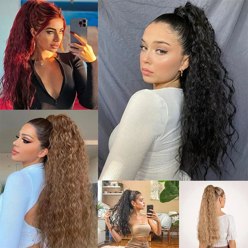 Long Curly Ponytail Hair Extensions