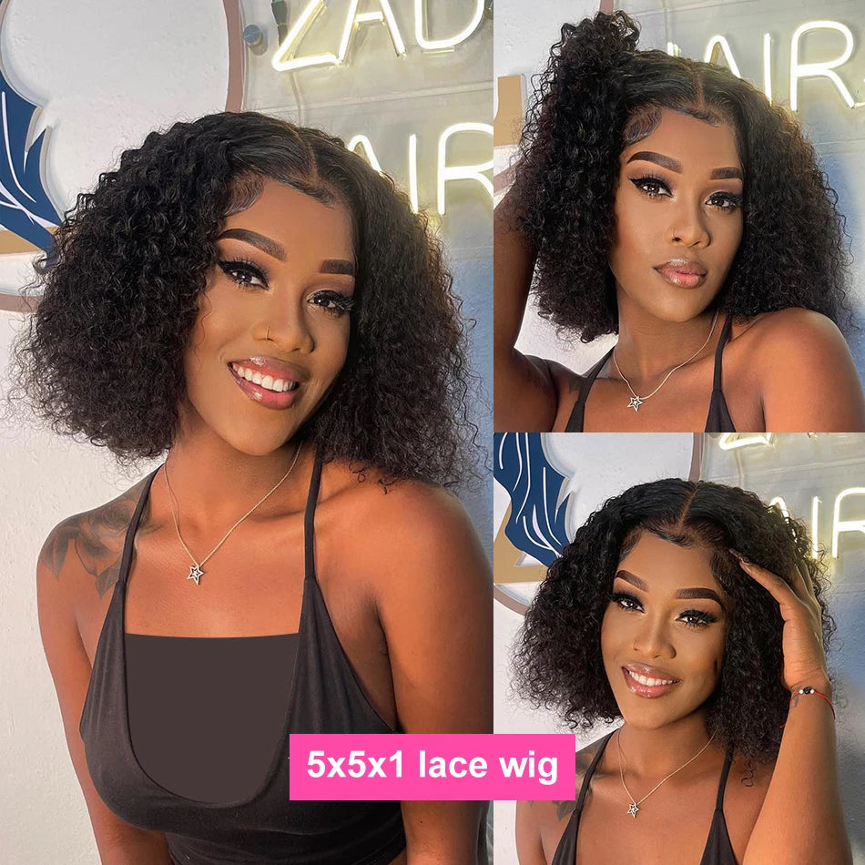 Deep Wave Transparent Lace Front Human Hair Remy T Part Lace Closure Wig