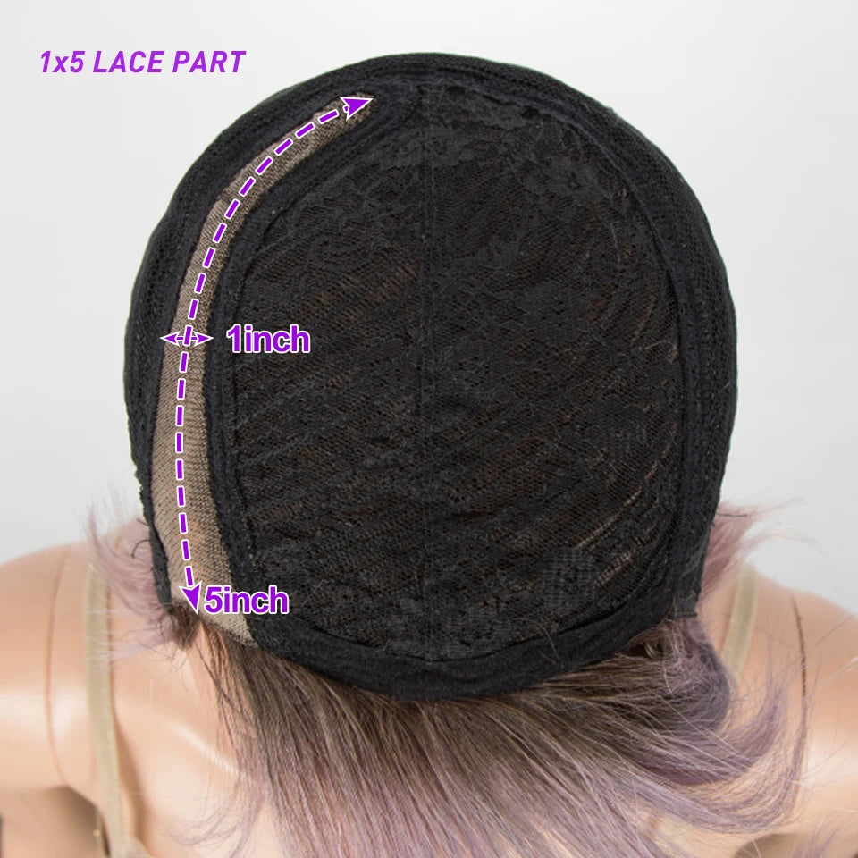 Short Pixie Cut Human Hair Wig Glueless With Bangs