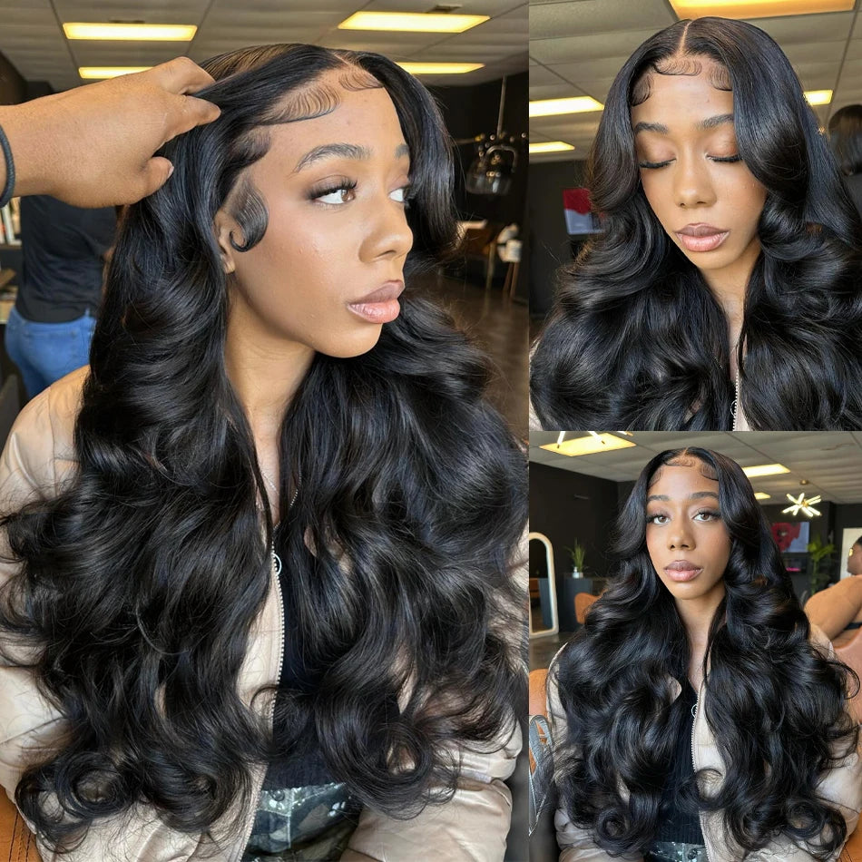 Body Wave Transparent Lace Front Human Hair Wigs Brazilian Remy