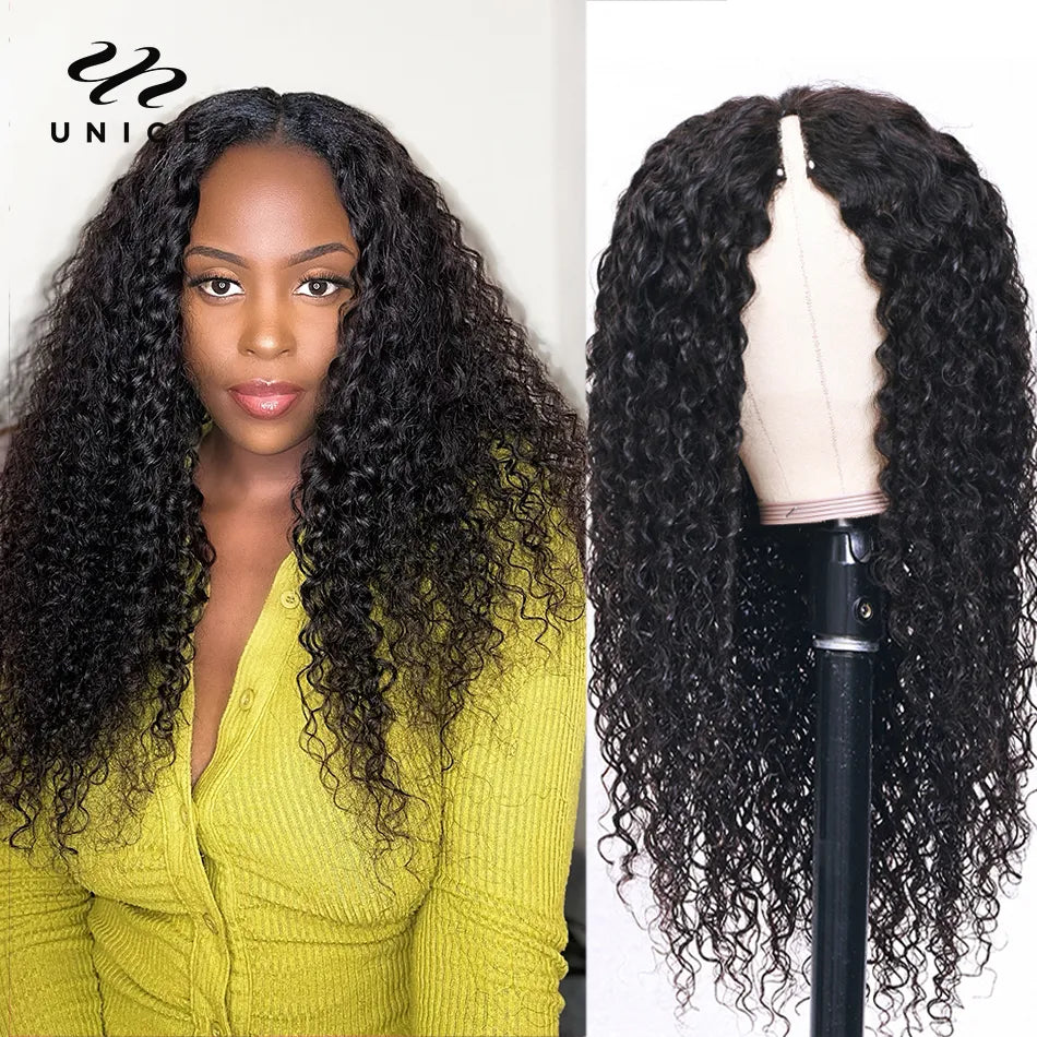 Curly Hair V Part Wig