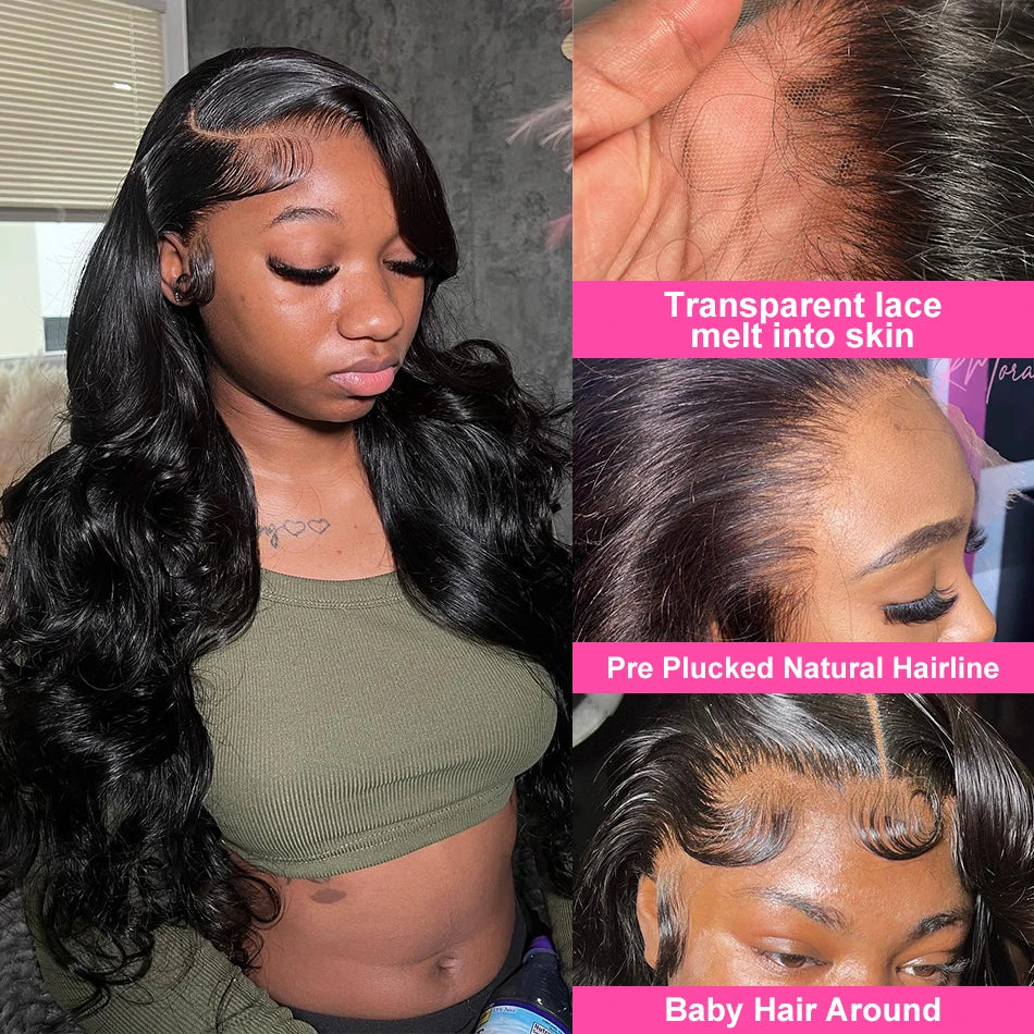 Lace Frontal Wig Body Wave PrePlucked Lace Front Brazilian Human Hair
