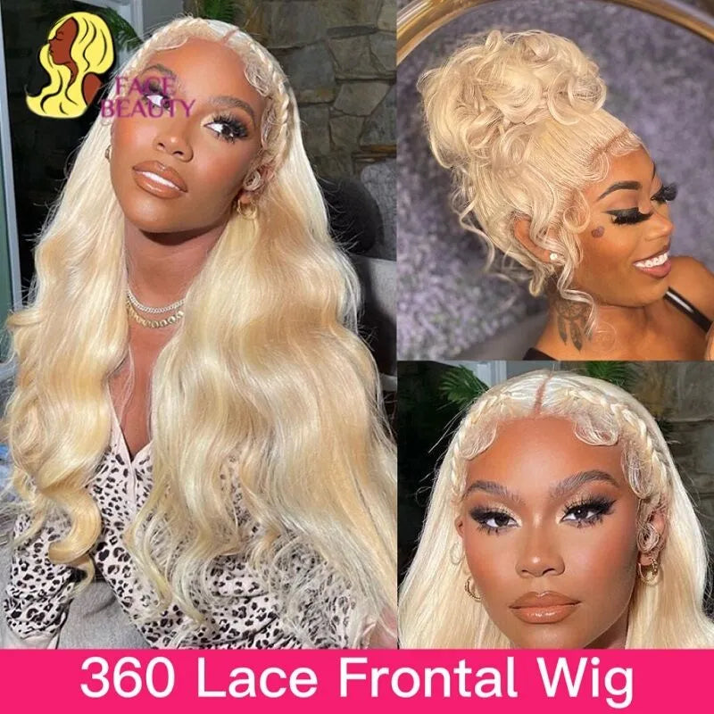 Lace Frontal Wig 613 Blonde Body Wave Wig Preplucked Brazilian