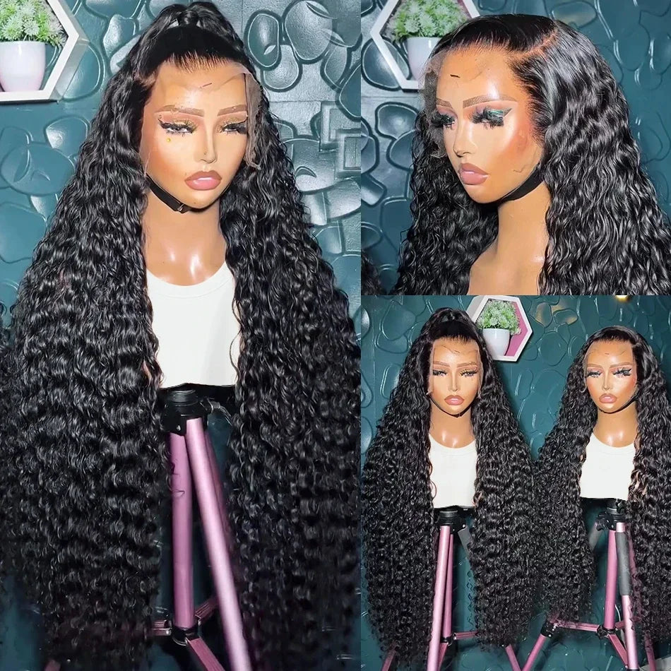 Loose Deep Wave HD Lace Front Wig Brazilian Curly Water Wave Wig (Glueless Option)
