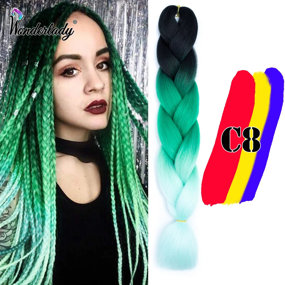 Synthetic Braiding Hair Extensions Packs Ombre Braiding Hair