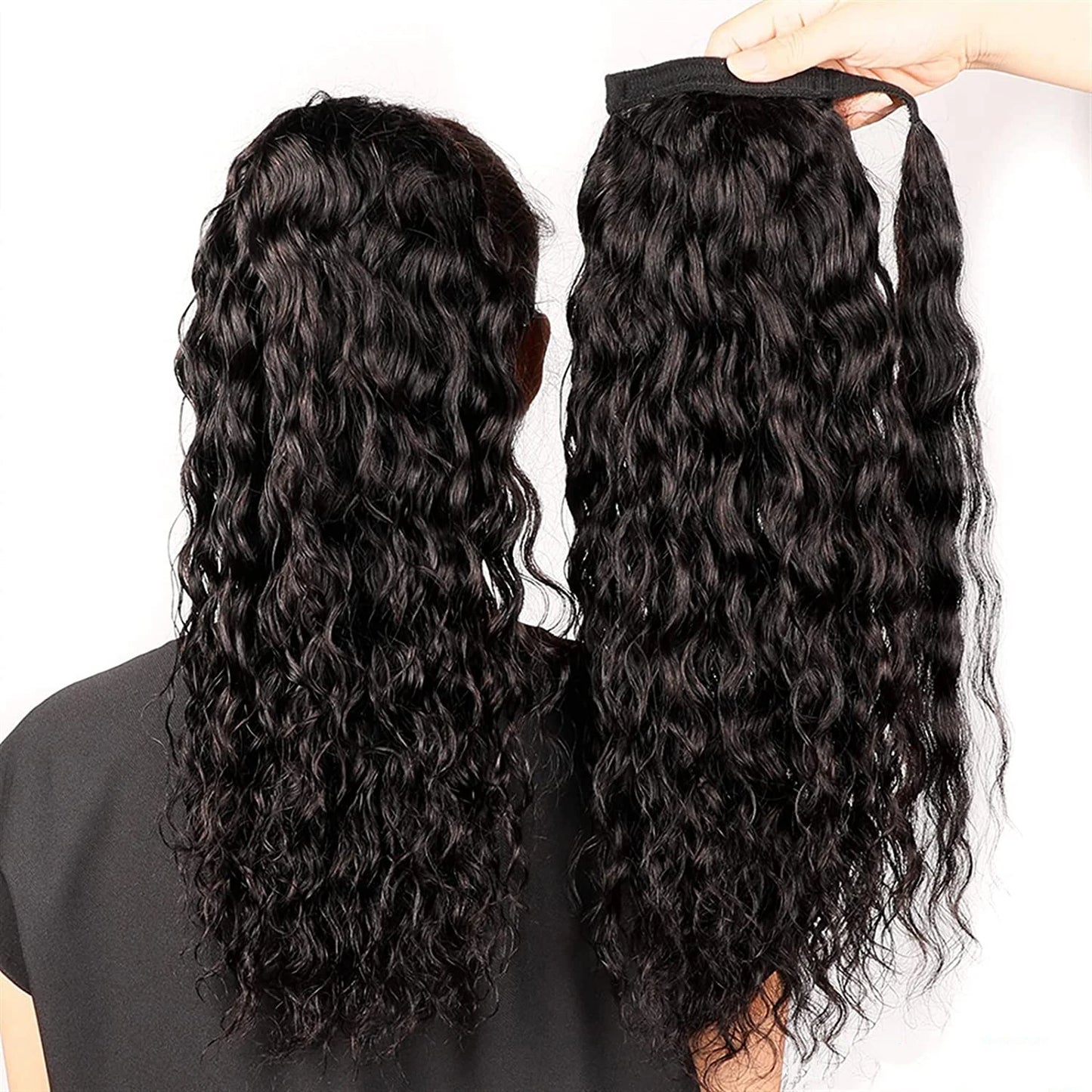 Clip in Ponytail Water Wave Extensions