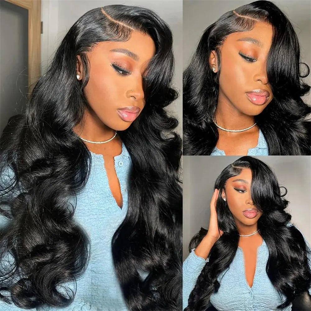 Body Wave 13x4 HD Transparent Lace Frontal Human Hair Wig With Baby Hair 14-30 Inch Brazilian Remy