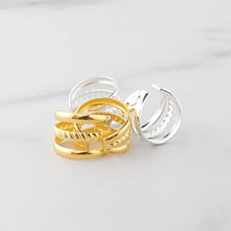 10Pcs/lot 6x9mm Gold Silver Beads Adjustable Hair Braids Beads Adjustable Hair Braid Rings Cuff Clips