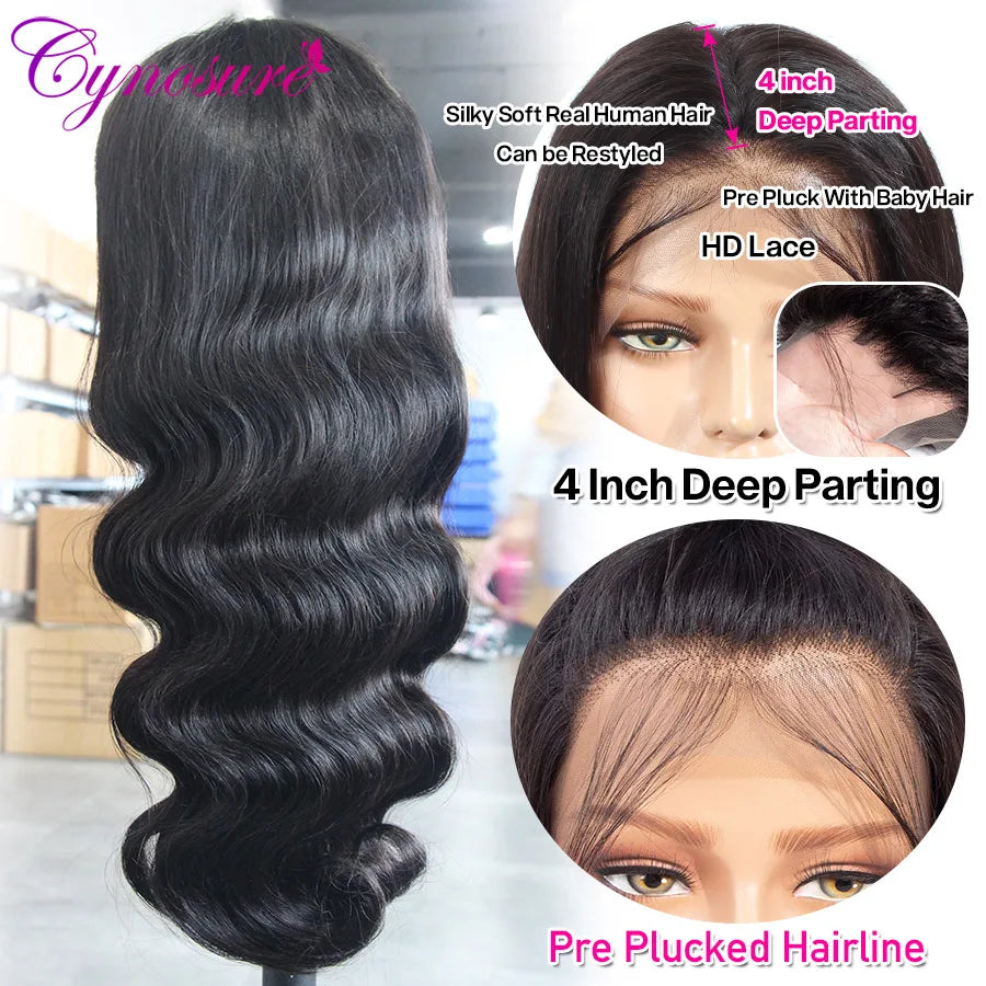Body Wave HD Lace Frontal Wig Preplucked (Glueless Option)