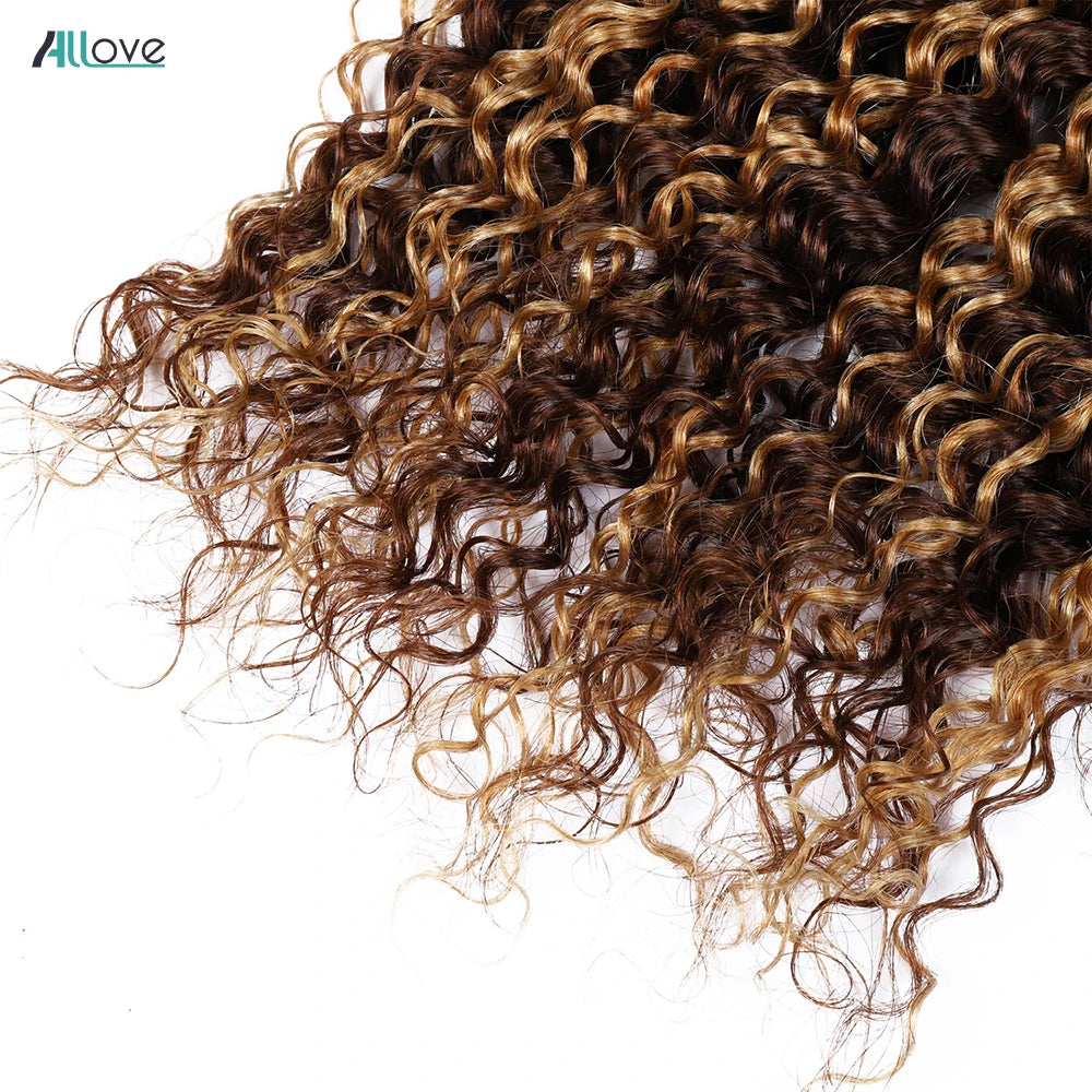 Highlight Bulk Human Hair For Braiding Deep Wave Human Hair Bundles No Weft Bundles