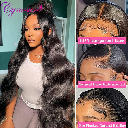 Body Wave HD Lace Frontal Wig Preplucked (Glueless Option)