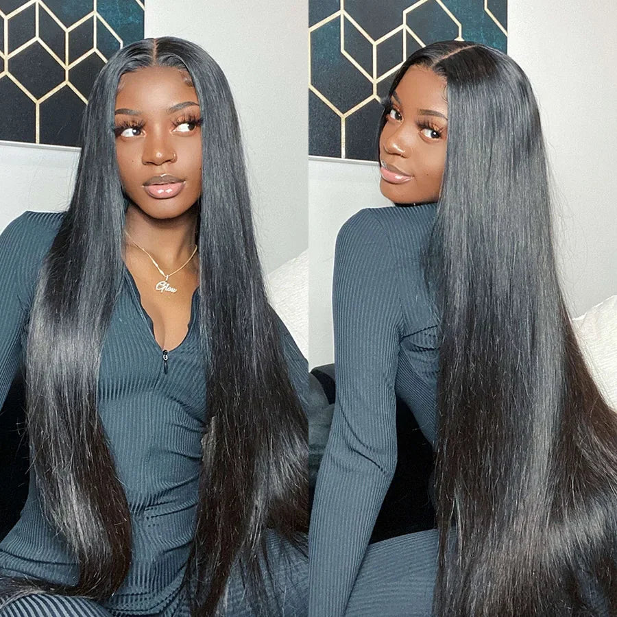 Natural Color Bone Straight Brazilian Remy Hair Weave Double Drawn Weft 100% Human Hair 2 Bundles Extension