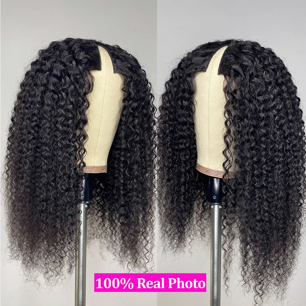 V Part Wig Brazilian Human Hair