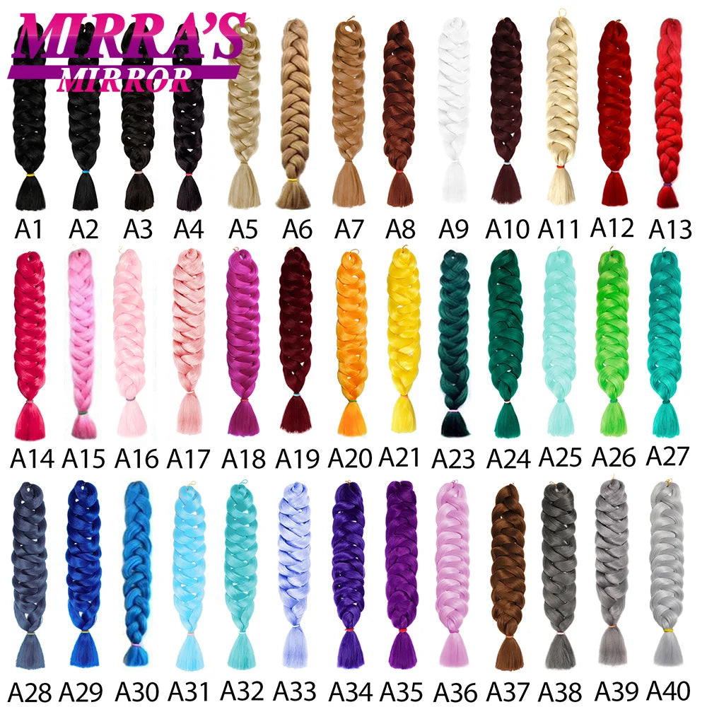 Jumbo Blonde Blue Synthetic Hair Extensions