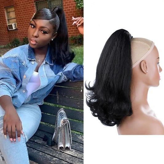 Synthetic 16" Kinky Straight ponytail