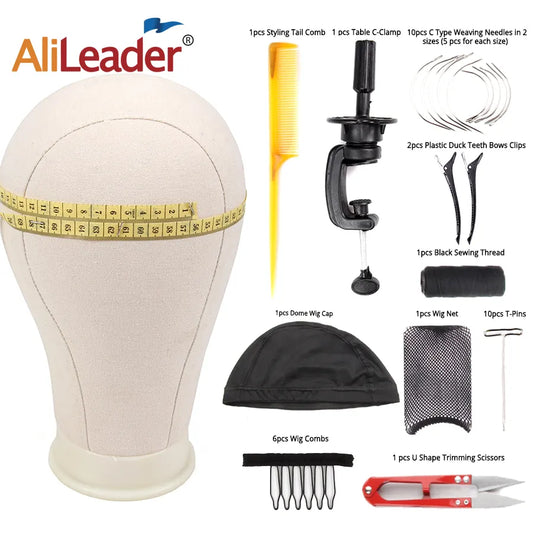 Block Head Manikin Head Wigs Mannequin Head Wig Making/Styling Kit