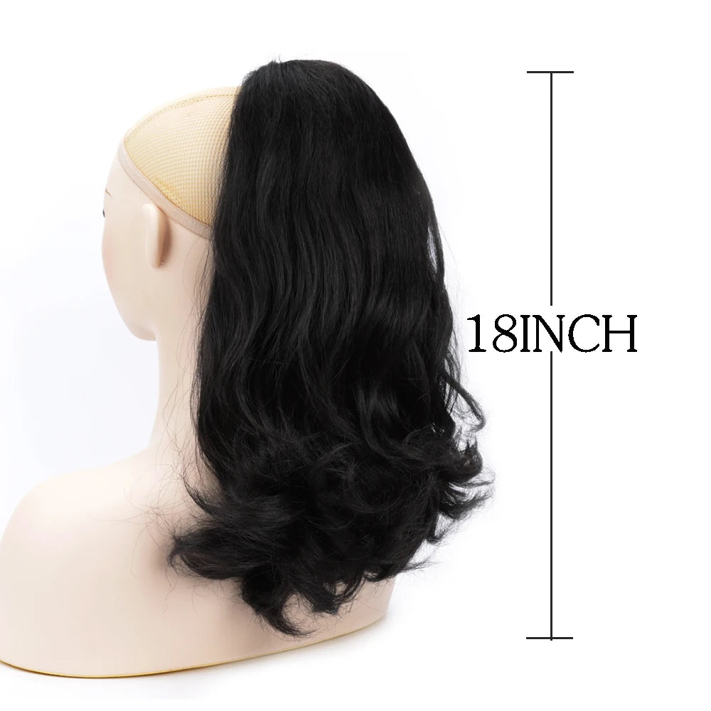 16inch Yaki Drawstring Straight Ponytail
