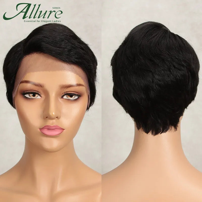 Pixie Cut Human Hair Wig T Part Lace