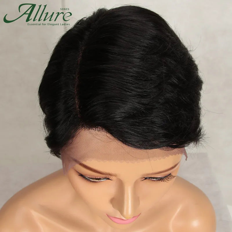 Pixie Cut Human Hair Wig T Part Lace
