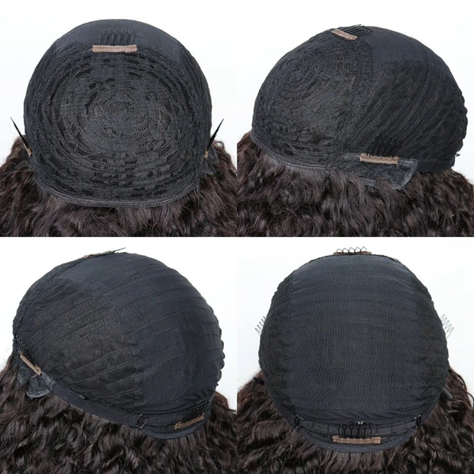 Afro Remy Brazilian Curly Human Hair with Bangs