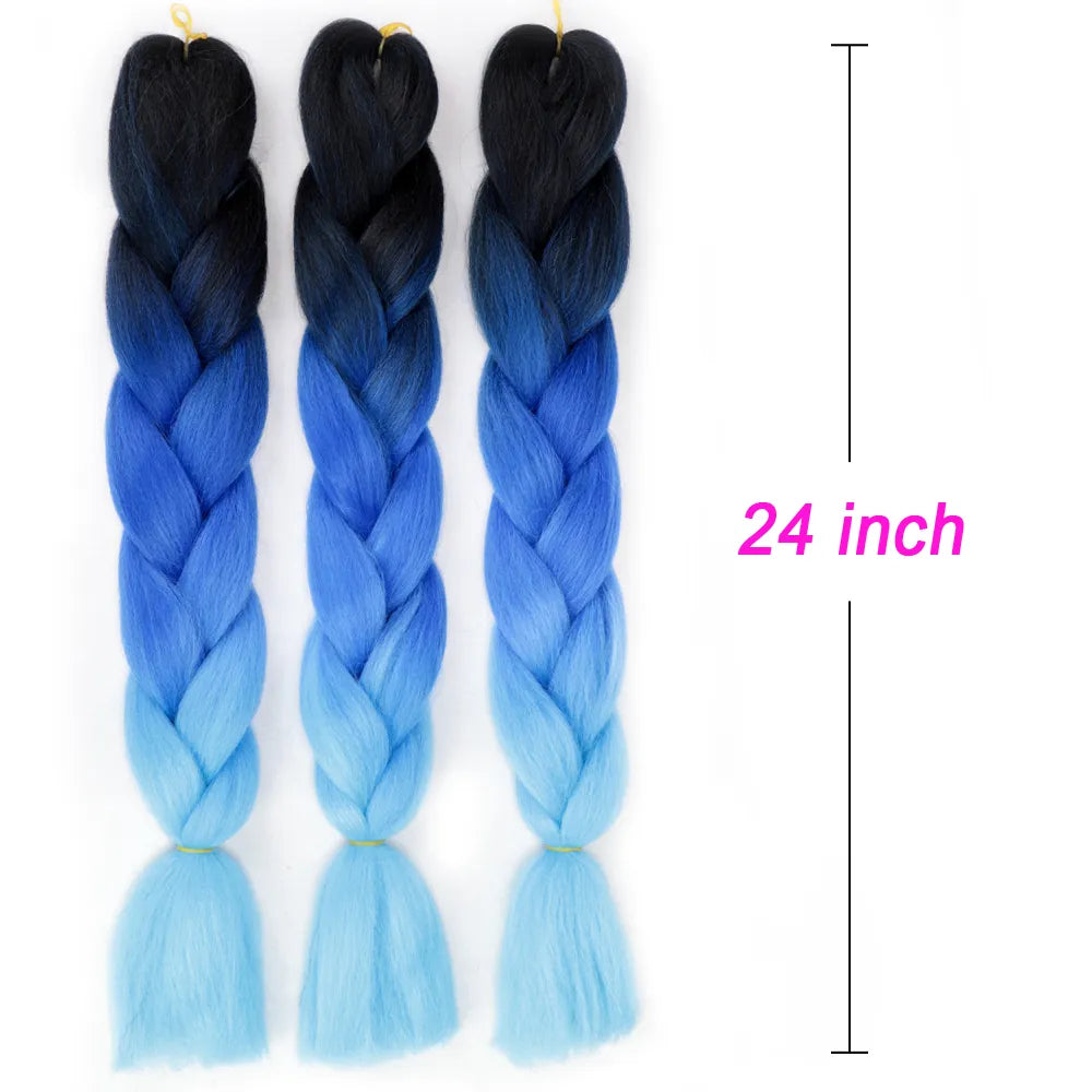 Ombre Jumbo Braiding Hair Extensions 24 Inches