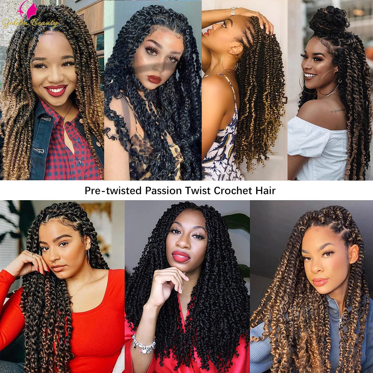 Long Passion Twist Crochet Hair Extensions