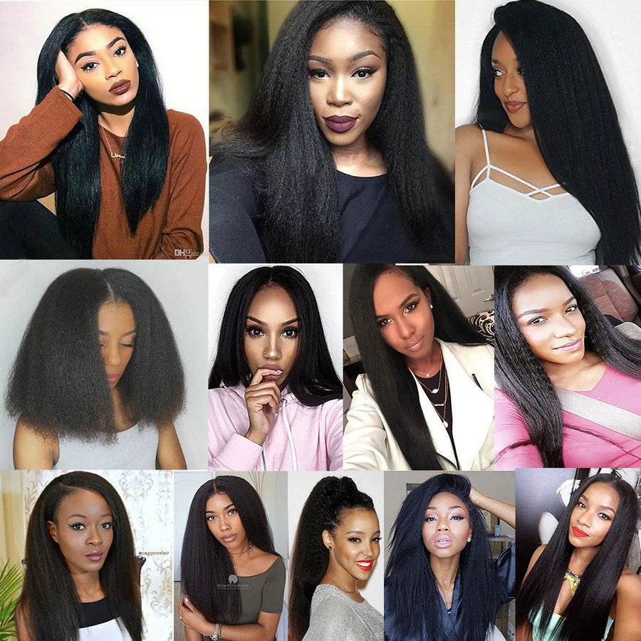 Brazilian Bundles Yaki Straight Human Hair 8a Non-Remy Hair Kinky Straight 1/3/4 Bundles