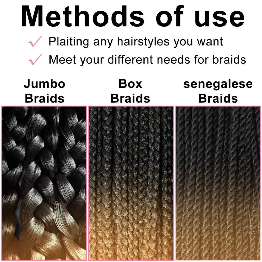 Braiding Hair Pre Stretched Synthetic Braids Extensions