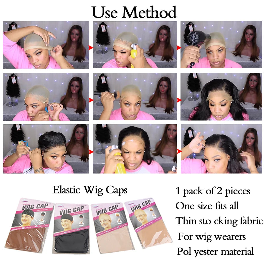 10Pcs Wig Caps For Lace Front Stretchy
